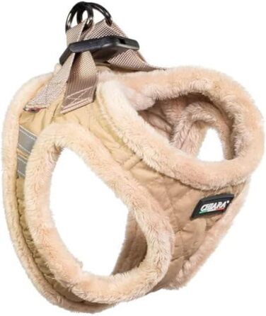 М'який шлейка для собак CHIARA MIA, XL, бежевий: водонепроникний, з регулюванням та світловідбиваючими смугами