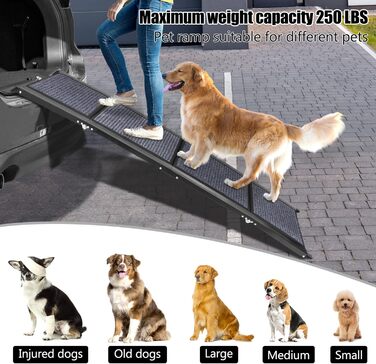 Рампа для собак у машину, 160 см, антиковзка поверхня, для SUV, середніх та великих собак