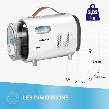 Пилосос для собак MPM MOD-1000 6-в-1 з щіткою - багатофункціональний, для собак та котів, з функцією стрижки та сушіння, тиха робота