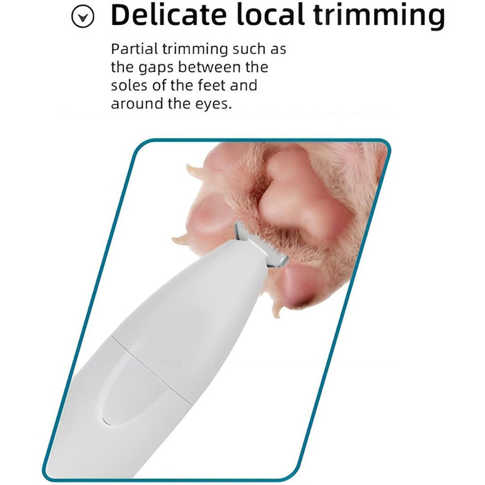 Бездротовий собачий триммер з LED-підсвічуванням та низьким рівнем шуму, цифрова панель, 2 швидкості, аксесуари для догляду вдома та в подорожах