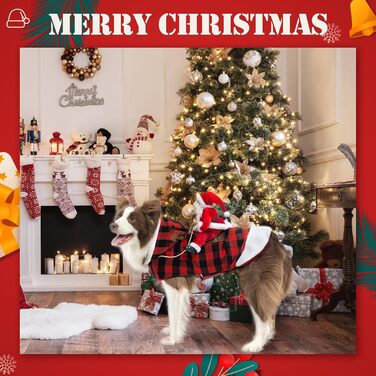 Стильний святковий костюм для собак EXPAWLORER: теплий різдвяний пуловер з капюшоном для собак, розмір XX-Large