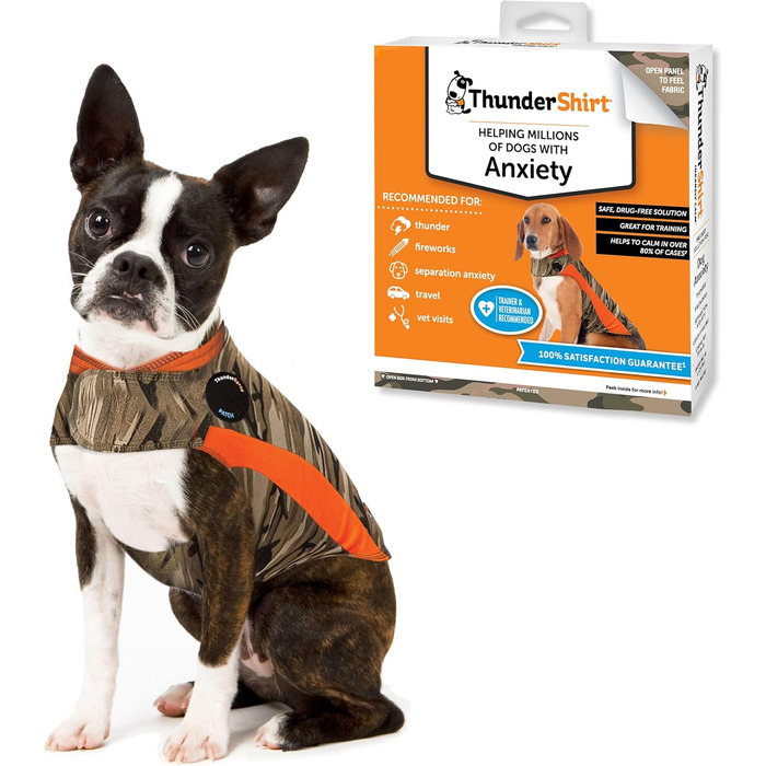 Сорочка для собак Thundershirt, сірий колір, розмір X-Small, камуфляж