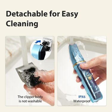 Машинка для стрижки собак FuzzyFix 3-в-1: стрижка, грумінг, триммінг. Професійна, для собак та котів, блакитна