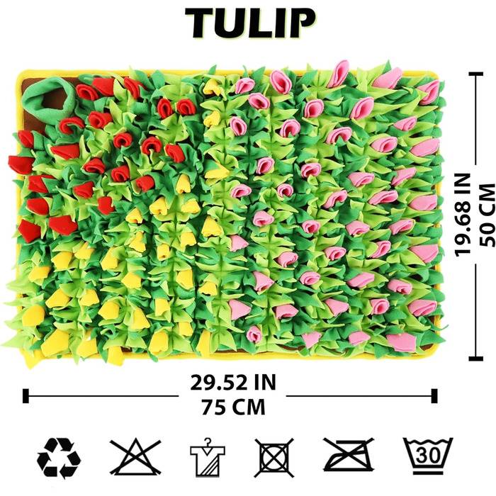 Мат для носової роботи для собак MHTTEC, килимок для пошуку, годівниця для повільного годування, 75 x 50 см, 1 шт.