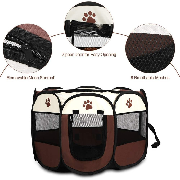 Клітка-загон для тварин, портативна клітка для собак, кроликів, котів. З тканини Oxford 600D для використання в приміщенні та на вулиці