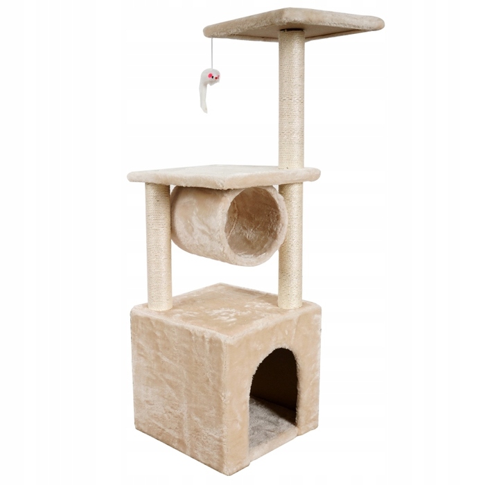 Когтеточка для котів Omna, бежева, сизаль, 61-100 см, 5 рівнів