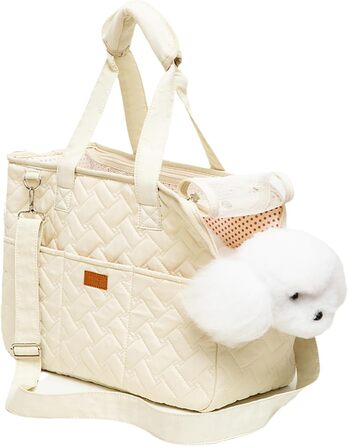 Сумка-переноска для собак та котів до 5 кг, сумочка для цуценят з регульованим поводком - 41x18x30 см