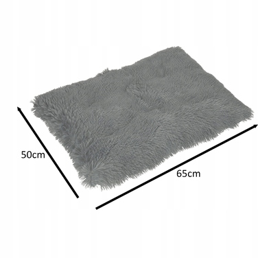 Лежанка для собак та котів - м'який послів 65 см, сірий