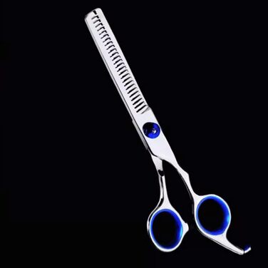 Набір ножиць для грумінгу собак та котів: прямі та зігнуті, з нержавіючої сталі (Blue)