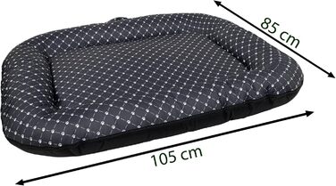 Водонепроникне лежанка для собак - лежанка-матрац з Codura | Для маленьких собак | Сірий колір, розмір XL (105 x 85 см), з принтом лапок