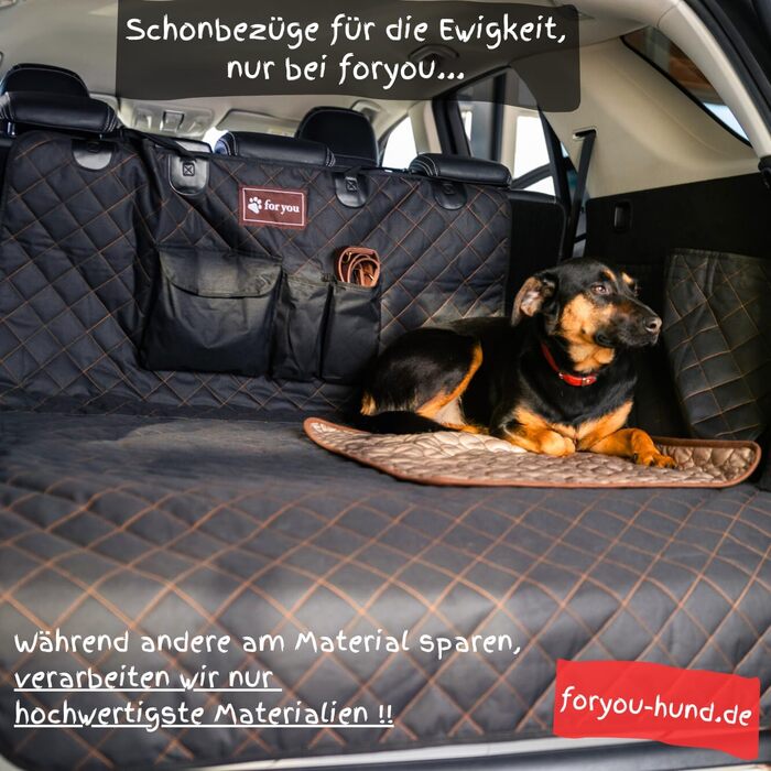 Захист для багажника з захистом краю вантажного отвору foryou® + килимок для собак - універсальний захист багажника для собак, водовідштовхувальний, стійкий до подряпин, преміум якість, Made in Germany