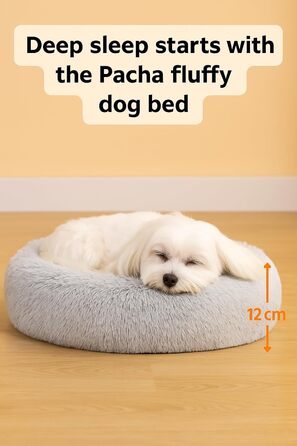 Крісло-лежанка для собак та котів Flamingo, м'яке, у вигляді подушки-донат, 55 см, колір мокко