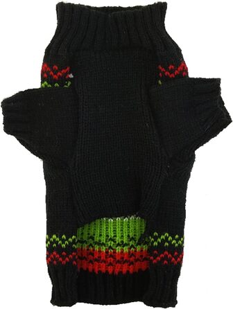 Теплий зимовий светр для собак на Новий Рік з зображенням оленя, XXL, чорний