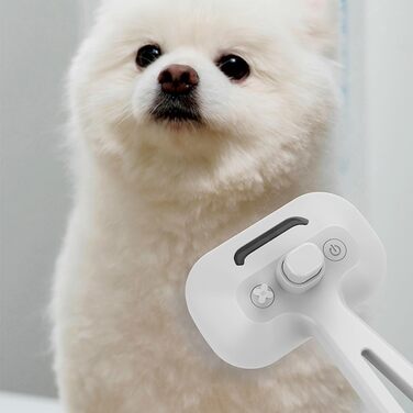 Гребінець для вичісування шерсті собак та котів з функцією відпарювання, протистатичний, білий