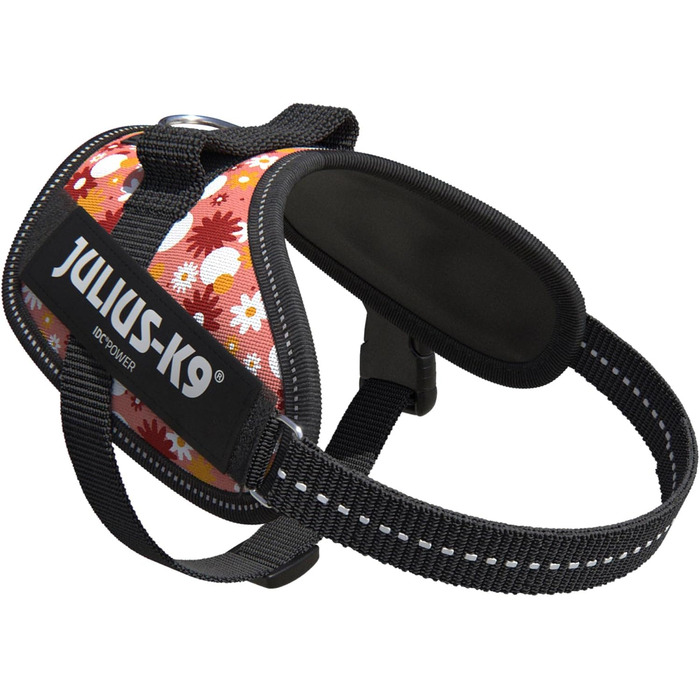 Шлейка Julius-K9 IDC Powergeschirr, XS/Mini-Mini, рожева з квітами
