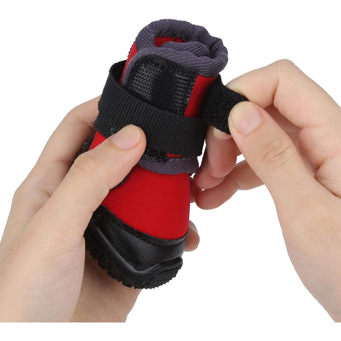 Взуття для собак: захист лап, водонепроникні антиковзні чоботи, спортивне взуття для середніх та великих собак, червоні