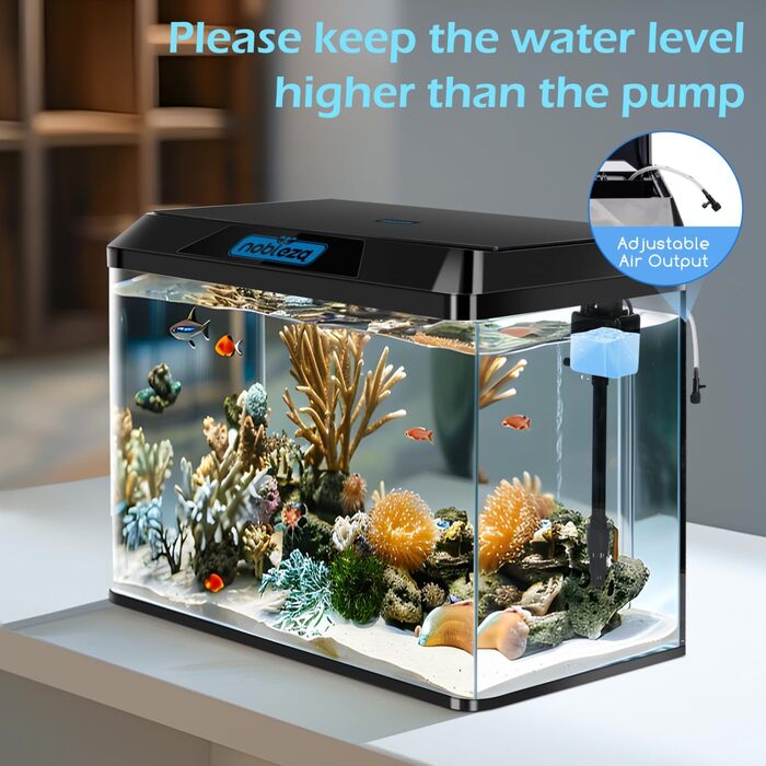 Акваріум Nobleza Mini Комплект, 54л з LED-підсвіткою та фільтром, білий