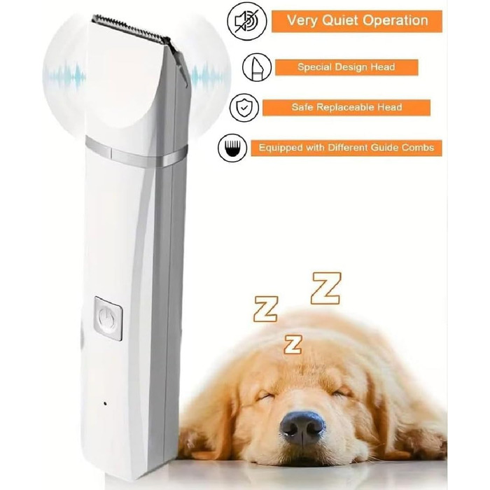 Набір для грумінгу домашніх тварин Tickle Paw 4 в 1: тример для шерсті, машинка для стрижки, шліфувальник для нігтів (для котів та собак)