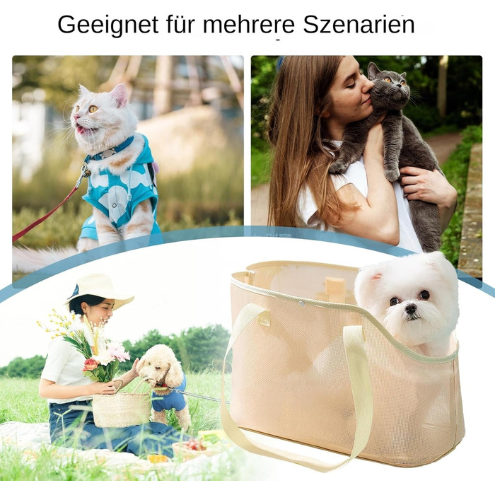 Транспортна сумка Bexdug для котів та собак, переноска для прогулянок, легка та зручна, з сіткою для вентиляції, для маленьких собак та цуценят