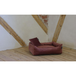Ліжко для собак і котів Lycce Kuschelsofa із оксамиту, рожеве, розмір 1