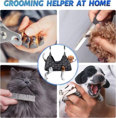 Набір для догляду за собаками: гамак, повід для стрижки нігтів, насадка для обрізки та пилка (M, 18 кг)