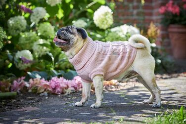 Вольтерс: светр з в'язаним візерунком для мопсів та інших собак, рожевий, розмір 50 см