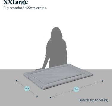 Крізьовий матрац для собак Cybarmour - стійкий до гризіння, великі породи, 89x59 см, вапняковий колір