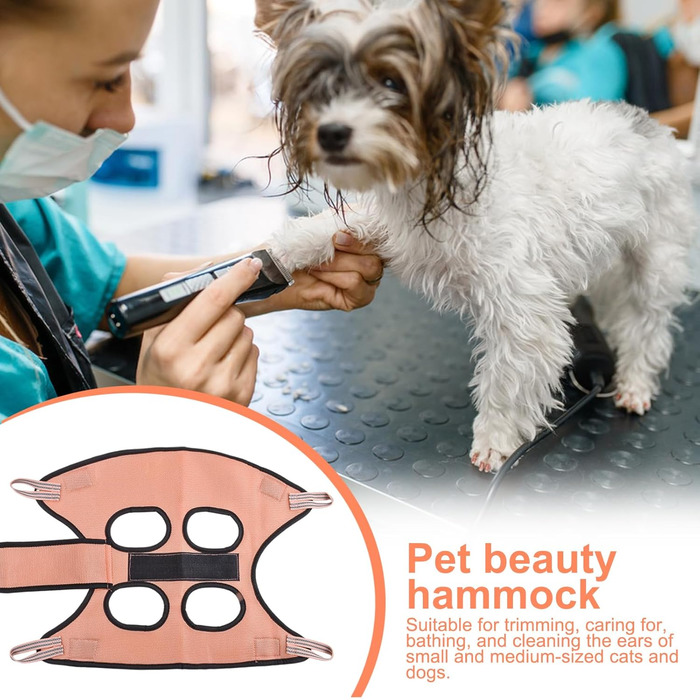 Гамак для тварин Bhoulandi: зручний гамак для котів та собак, дихаючий, з клямками, армійного кольору, розмір M