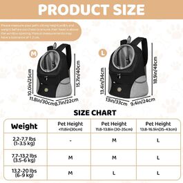 Рюкзак для тварин Adiwo з сітчастим вікном, дихаючий, легкий, для собак та котів (до 7,5 кг), складаний, з дизайном 