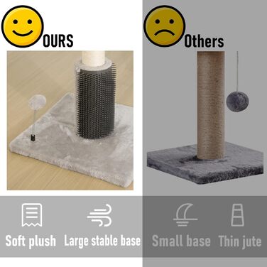 Котячий будиночок Dimaka 68,6 см з дряпалкою, покритий плюшем та мотузкою, вертикальний для котів