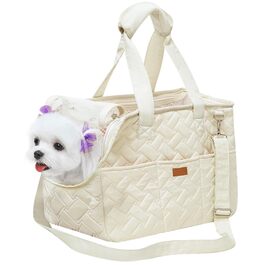 Транспортна сумка для собак і котів до 5 кг – переноска для маленьких собак і котів, складна, з ременем безпеки, для подорожей та авто (41x30x18 см)