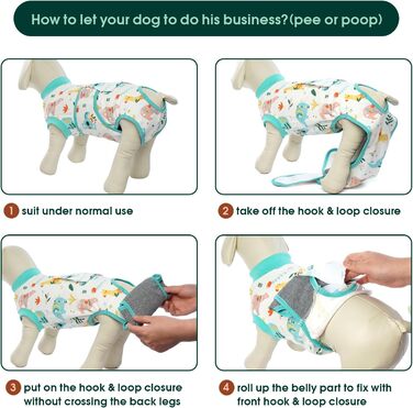 Тільце для собак після операції, захист від лизання, дихаюче, зелене, XS (1 шт.)