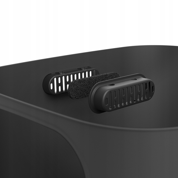 Великий закритий лоток-туалет для котів Rotho XL, біло-сірий