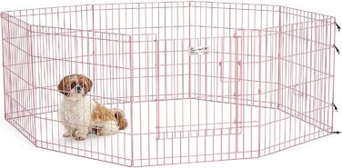 Клітка для собак Midwest Homes for Pets 542-30, металева, розкладна, з дверцятами, 61 x 76 см, золотисто-цинкована