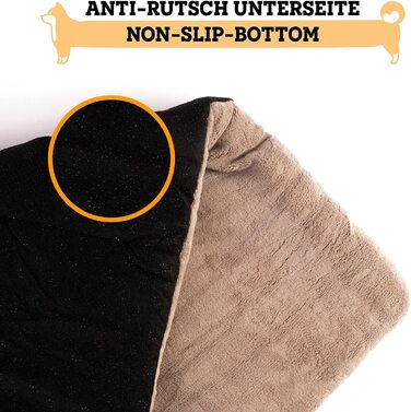 М'яка підстилка для собак, 100x70 см - водонепроникна, миється, нековзна, коричнева