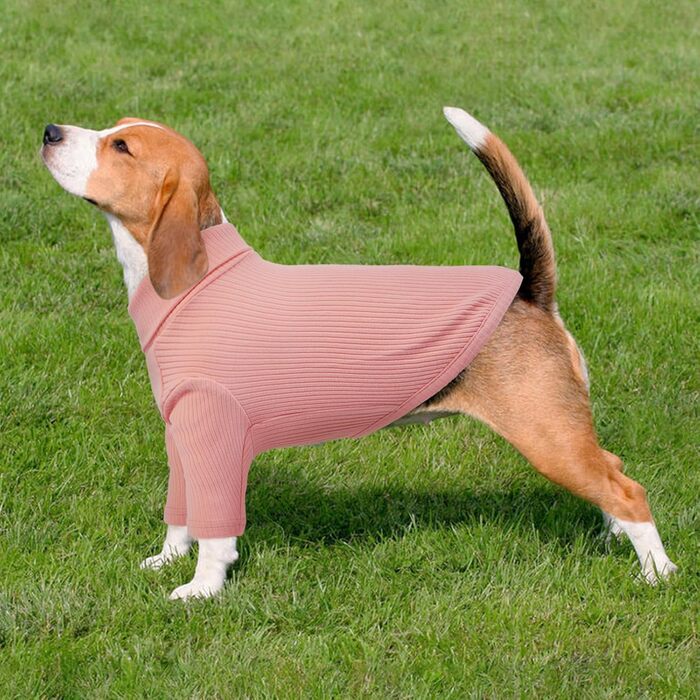 Теплий зимовий одяг для собак Kuoser: светр-піжама з довгими рукавами (XS, Рожевий)