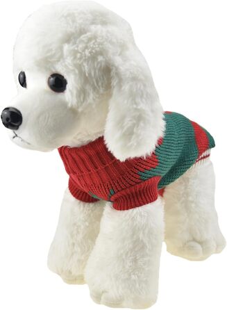 Пуловер для собак MuYaoPet на Новий Рік, костюм Санти для маленьких та середніх собак, теплий в'язаний пуловер з капюшоном, одяг для такс, йоркширських тер'єрів, коргі (зелений, розмір XL)