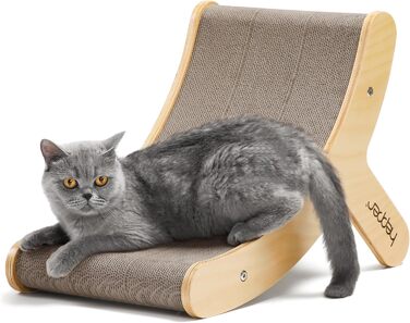 Котячий когтетоп Hepper Hi-Lo з картону та металу - 3 позиції, для великих котів, з дерев'яним каркасом