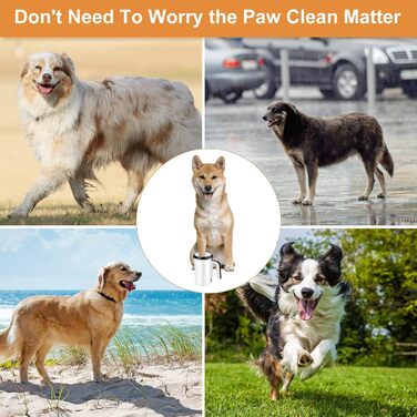 Автоматичний мийник лап для собак MYPIN, 2-в-1 з м'якою силіконовою щіткою, для великих собак та котів (чорний)