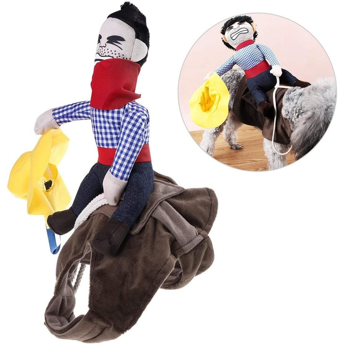 Костюм ковбоя для собак iSMARTEN, костюм лицаря з капелюхом, костюм для домашніх тварин на Halloween, розмір XL