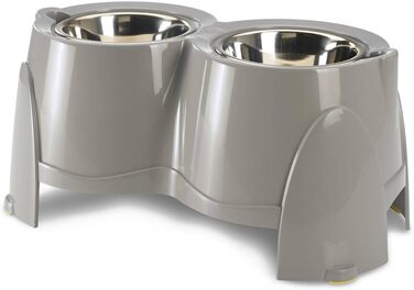 PETGARD Станція годування для собак з нержавіючої сталі - набір мисок - годівниця для собак Преміум класу - 61 x 35 x 28 см - об'єм 2 x 1500 мл