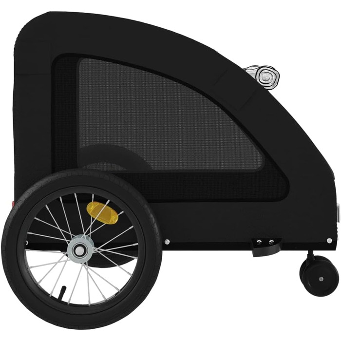 Фургон для собак VidaXL - чорний, 45 кг, Oxford-Gewebe, з прапором та відбивачами