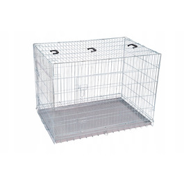 Вольєр-клітка для собак з гігієнічним дном, оцинкована, міцна, 91x57x65 см