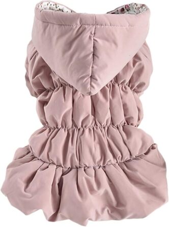 Теплий зимовий костюм для собак з капюшоном. Рожевий, XS. Підходить для чихуахуа, йоркширських терьєрів.