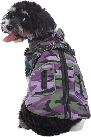 Тепла та водонепроникна жилетка для собак з інтегрованим шлейкою | Зігріваючий зимовий одяг для тварин