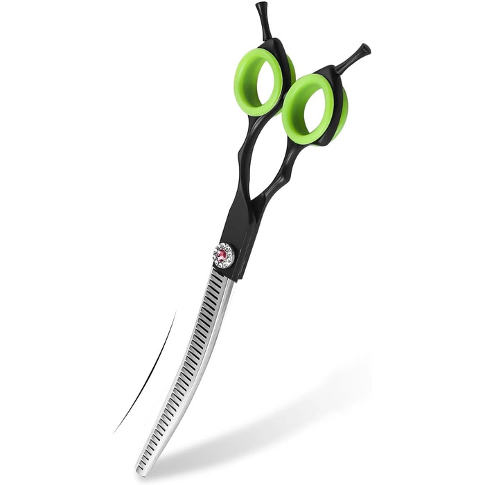 Професійна філірувальна ножиця Profi 7,0 дюймів для собак, котів та інших домашніх тварин. Ножиці для грумінгу з регулюванням натягу, сталь 440C