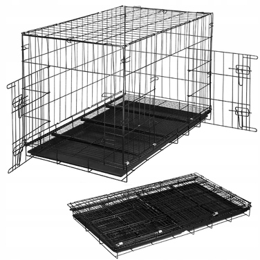 Металевий вольєр-клітка Springos для великих собак, 100 x 60 x 70 см