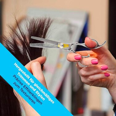 Професійні ножиці для стрижки волосся Equinox Razor Edge Series – 6,5 дюйми (Тонке прорізання, Срібло)