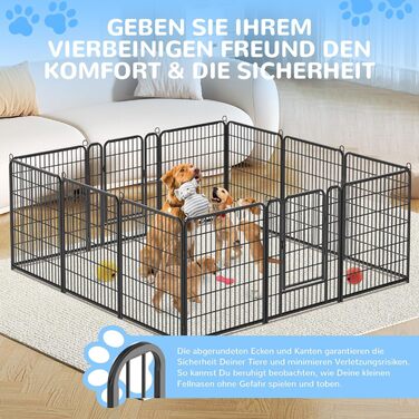 Клітка-вигул для цуценят Arvioo: безпечне ігрове місце, 65 x 80 см, 12 перегородок