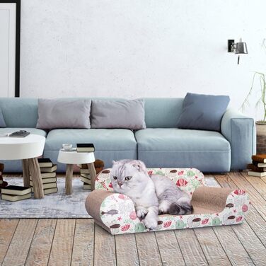 Nobleza - когтеточка для котів з котячою м'ятою, ігрова зона, картридж, 56 x 26 x 20 см